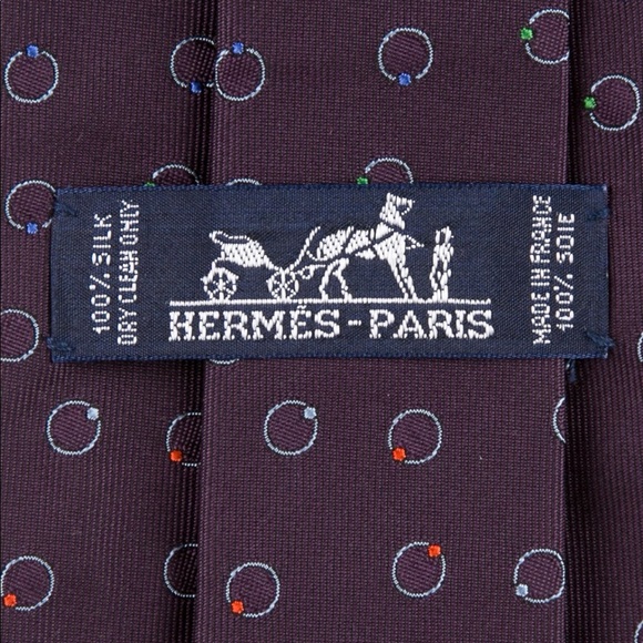 Purple Hermès tie - Picture 5 of 5